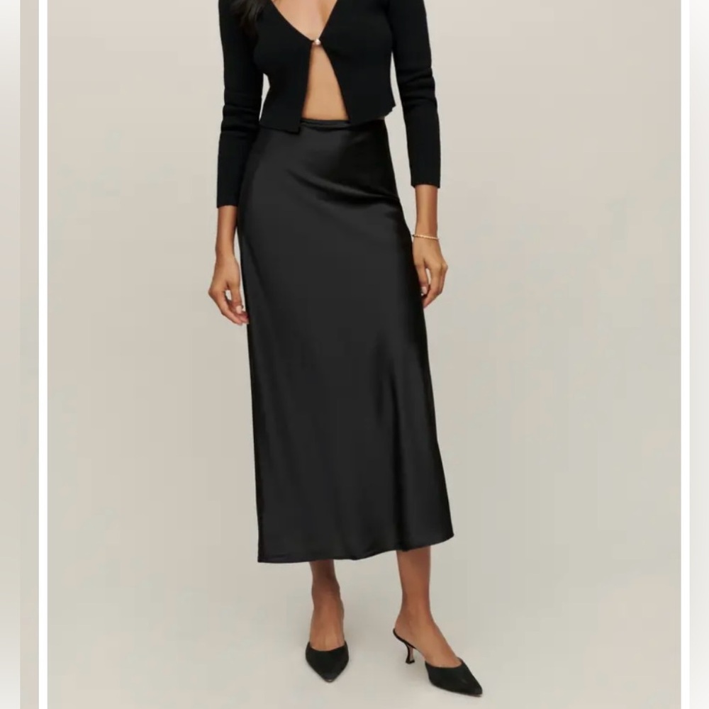 Reformation Layla silk midi skirt (Petite version)